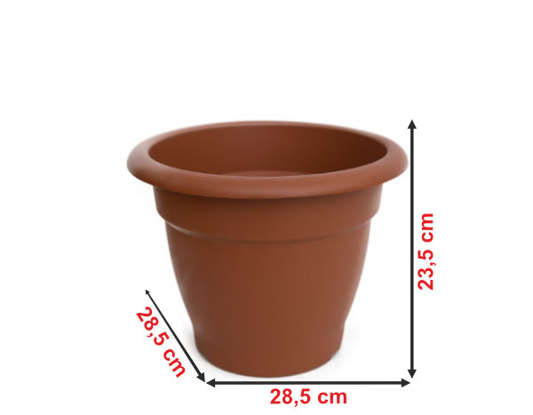 Informação dimensional do vaso terracota VT28